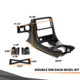 Double Din Dash Installation Kit for 1997-2004 Chevy Corvette C5 Carbon Fiber