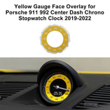 Gauge Face Overlay for Porsche 911 992 Center Dash Chrono Stopwatch Clock 19-22