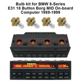New Replacement Osram Light Bulb Set for BMW E31 8-Series 840i 850i Borg MID 18 Button On-board Computer