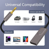 Aux to Bluetooth 5.1 Adapter 3.5mm Bluetooth Receiver Microphone for Car Home Office