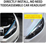 NEW 2x 60cm APP RGB Slim Sequential Flexible LED DRL Turn Signal Headlight Strip