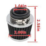 28mm Air Filter Pod Chrome for Honda CB50 MB5 SS50 XR CRF50 CT70 Z50 50cc Bike