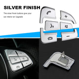 12Pcs Steering Wheel Button Trim for Mercedes Benz C, V, GLC Class - Silver