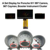 Full Instrument Cluster Display Set for Porsche 997 911 Carrera 987 Cayman Boxster
