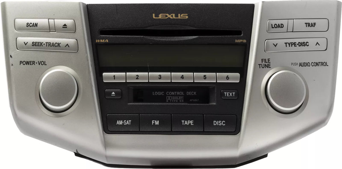 2007-09 Lexus RX350 AM FM SAT Radio 6-Disc CD MP3 Cassette 861200E070 ...