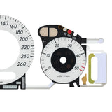 Gauge Face with EL Cold Light for Mercedes W211 Diesel Instrument 260KM/H White
