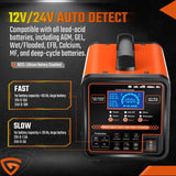 Heavy Duty Truck Bus RV Car Battery Repair Charger 12V/24V Smart Automatic Pulse NEW