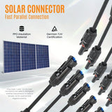 1 Pairs Solar Connectors Y Branch Parallel Adapter Cable 1 to 5 for Solar Panel