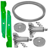 2 Deck Spindle Blade Belt Pulley Kit for Husqvarna YTH1842 42" Deck 532130794, 582922301