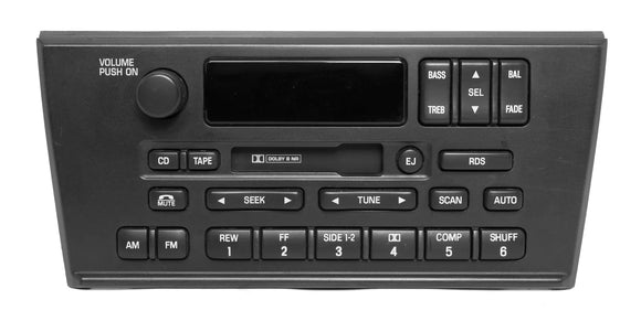 2000-01 Lincoln LS OEM AM FM Cassette Player Radio w CD Controls XW4F-18C870-AH