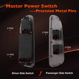 Power Window Door Lock Mirror Switch LH RH w/ Bezel Kit for 2001-09 Dodge Ram 1500