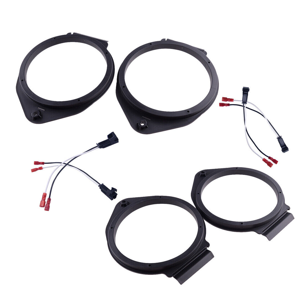 2 Pairs 6.5" Speaker Adapter + Speaker Harness Fit for GMC Chevy Buick