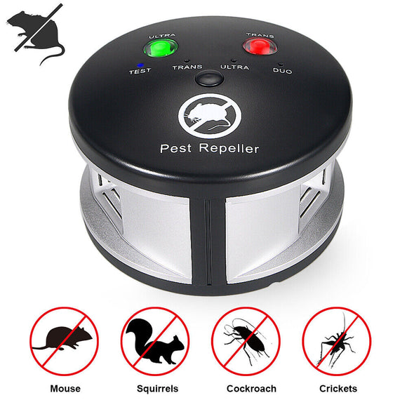 Ultrasonic Repellent 360° Electronic Control Pest Rat Cat Mice Rodent Repeller