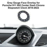Gauge Face Overlay for Porsche 911 992 Center Dash Chrono Stopwatch Clock 19-22