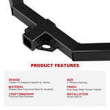 2 Inch Trailer Hitch Receiver For Durango 2011-2025 Grand Cherokee 2012-2022