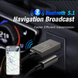 Aux to Bluetooth 5.1 Adapter 3.5mm Bluetooth Receiver Microphone for Car Home Office