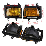 Set of 2 French Yellow Amber Foglights Fog Light for BMW E30 318I 325i 63171385945 63171385946