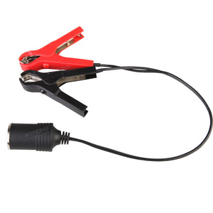 12 Volt 12v Car Battery Alligator Clamp Clips With Cig Cigarette Lighter Socket Adapter