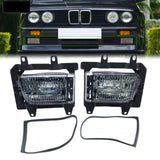 Set of 2 Front Bumper Fog Lights for BMW 3-Series E30 1985-1992 318i 325i