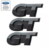 1999-2004 Ford Mustang GT Two Tone Black Fender Side Trunk Emblems (Set of 3) OEM