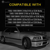 Black Smoked Fog Lights for 1992-99 BMW 318i/is/ti 323i/is 325i/is 328i/is M3 E36