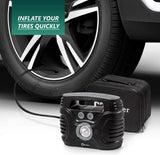 AC/DC Portable Air Compressor/Tire Inflator Powered by Car 12V DC and Home 110V