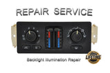 Repair Service for Black Light Illumination 2003-06 Chevy Silverado Tahoe GMC Sierra Yukon Heater Climate Control