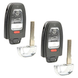 2qty 2009-2016 Audi A4 Smart Key Fobs IYZFBSB802 4 Button 315MHz New