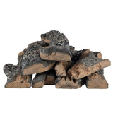 8 Pcs Gas Fireplace Logs Set Ceramic Wood Oak Logs Indoor or Outdoor