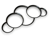 Gloss Carbon Fiber Dash Dial Gauge Rings Trim for Porsche Cayenne 955 957 9PA