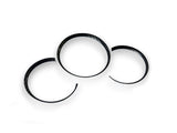 Gloss Carbon Fiber Dashboard Dial Gauge Rings Bezel Trim for Porsche 986 Boxster