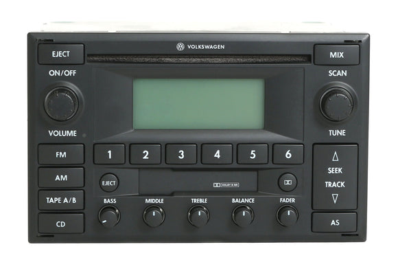 Volkswagen 2001-2009 Premium 6 Radio AM FM CD Player OEM 1JM035157D PU-2354A