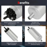 EP227 For Volkswagen Vanagon 635CSi Alfa Romeo Spider External In-Line Fuel Pump 0580464070