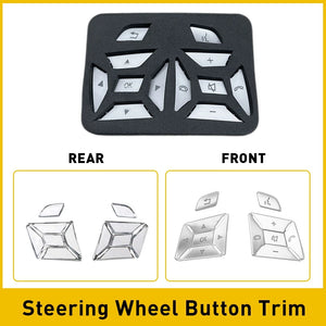 Silver Steering Wheel Trim for Buttons Mercedes 2012-2016 Benz GLA ML GLE GL GLK GLS