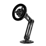 Telescopic Magnetic Car Phone Holder Dashboard Phone Mount Aluminum for iPhone Android Universal