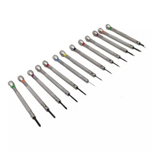 0.6Mm-2.0Mm 13Pcs Watchmakers Screwdrivers Set Watch Glasses Flat Blade
