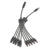 1 Pairs Solar Connectors Y Branch Parallel Adapter Cable 1 to 5 for Solar Panel