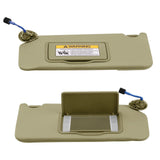 Left+Right Side Beige Sun Visor w/Mirror for 08-17 Honda Accord 83280-TA5-A71ZA