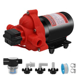 RV Water Pump 12V DC High Pressure 4GPM 45 PSI Self-Priming for Marine/Garden Boat