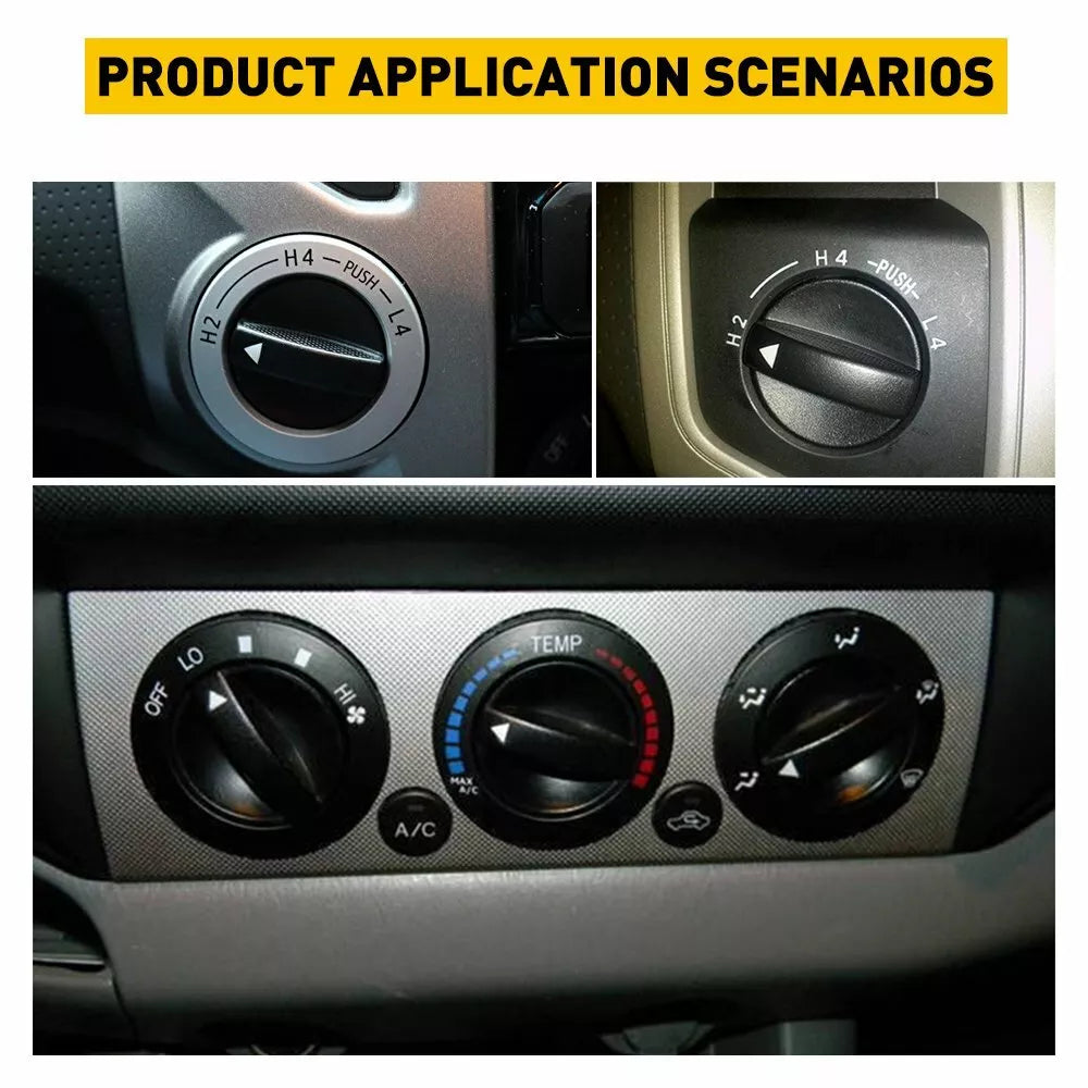 Black Heater & A/C Control Switch Knobs For Toyota Tacoma 2005-2015 (Set) - Replaces 55900-04020