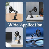Telescopic Magnetic Car Phone Holder Dashboard Phone Mount Aluminum for iPhone Android Universal