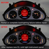 Gauge Face with EL Cold Light Instrument Panel for Mercedes W211 160MPH Black