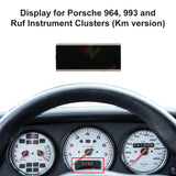 LCD Odometer Tachometer Display for Porsche 964, 993 and Ruf instrument cluster (KM version)