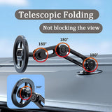 Telescopic Magnetic Car Phone Holder Dashboard Phone Mount Aluminum for iPhone Android Universal