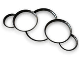 Gloss Carbon Fiber Dash Dial Gauge Rings Trim for Porsche Cayenne 955 957 9PA