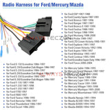 Aftermarket Car Android Radio Wiring Harness Adapter for Ford E-150 E-250 E-350
