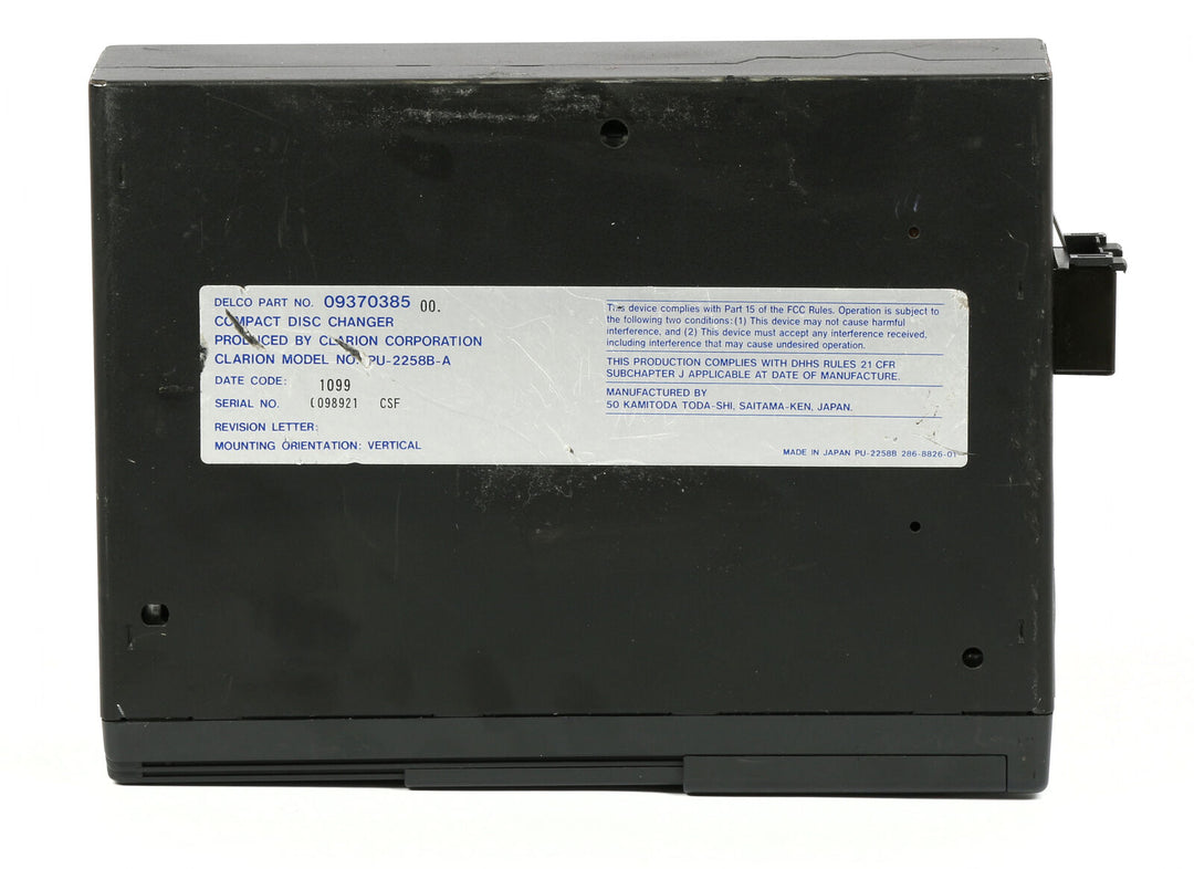 1999-2002 Cadillac Chevy GMC Oldsmobile 6 Disc CD Changer Receiver 09370385 OEM