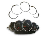 Matte Chrome Dashboard Dial Gauge Rings Bezel Trim for Porsche 911 996 S