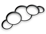 Matte Carbon Fiber Dash Dial Gauge Rings Trim for Porsche Cayenne 955 957 9PA