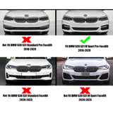 Front Bumper Fog Light Side Grill Trim Set for 2016-20 BMW 5-Series G30 G31 M-Sport